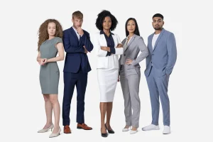 Blog 6 business professionals posing confidently